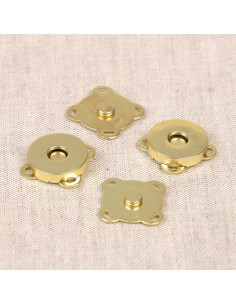 Set van 2 magnetische knopen 18 mm om te naaien - Goud