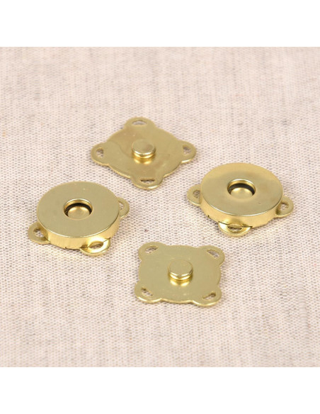 Set van 2 magnetische knopen 18 mm om te naaien - Goud