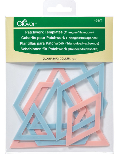 Patchwork sjablonen - Driehoek en Zeshoek