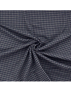Geruite flanellen stof - Blauw