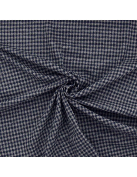 Geruite flanellen stof - Blauw