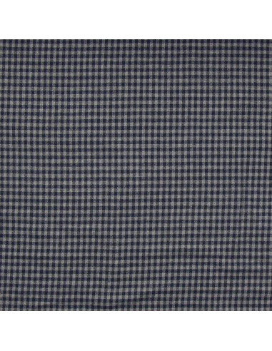 Geruite flanellen stof - Blauw