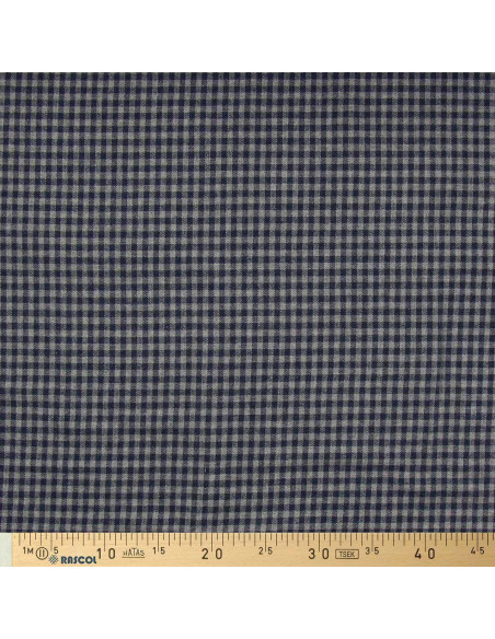 Geruite flanellen stof - Blauw