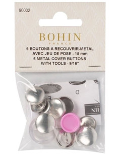 Doos met 7 knopen om te bekleden met Bohin plaatsingsgereedschap - 12 mm