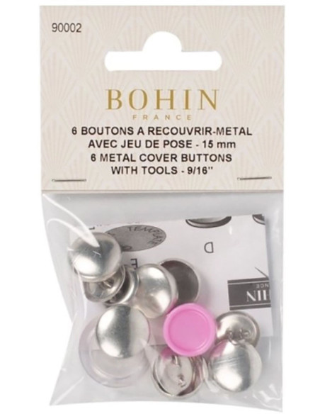 Doos met 7 knopen om te bekleden met Bohin plaatsingsgereedschap - 12 mm