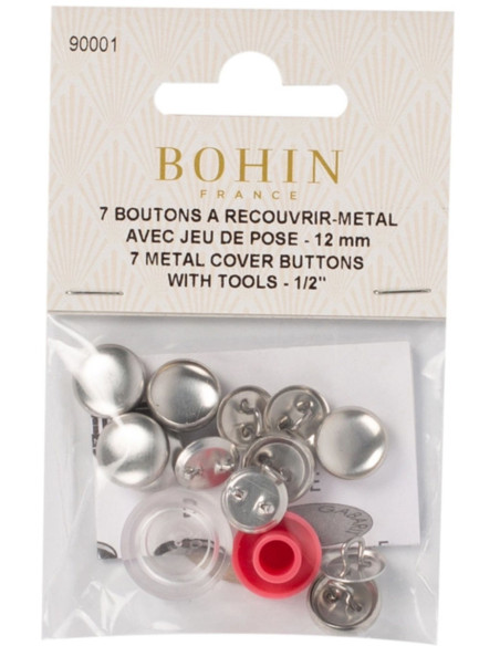 Doos met 6 knopen om te bekleden met Bohin plaatsingsgereedschap - 15 mm