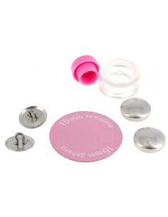 Doos met 6 knopen om te bekleden met Bohin plaatsingsgereedschap - 15 mm 2