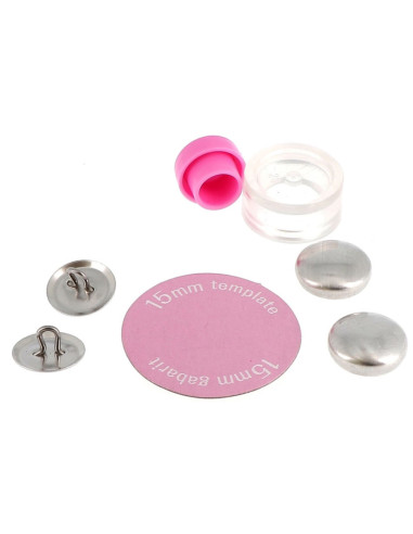 Doos met 6 knopen om te bekleden met Bohin plaatsingsgereedschap - 15 mm