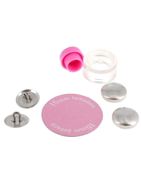 Doos met 6 knopen om te bekleden met Bohin plaatsingsgereedschap - 15 mm
