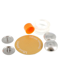 Doos met 5 knopen om te bekleden met Bohin plaatsingsgereedschap - 18 mm 2
