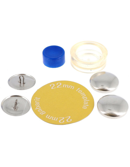Doos met 4 knopen om te bekleden met Bohin bevestigingsgereedschap - 22 mm