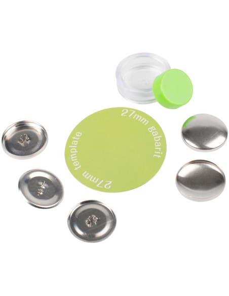 Doos met 3 knopen om te bekleden met Bohin plaatsingsgereedschap - 27 mm