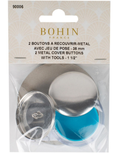 Doos met 2 knopen om te bekleden met Bohin plaatsingsgereedschap - 38 mm