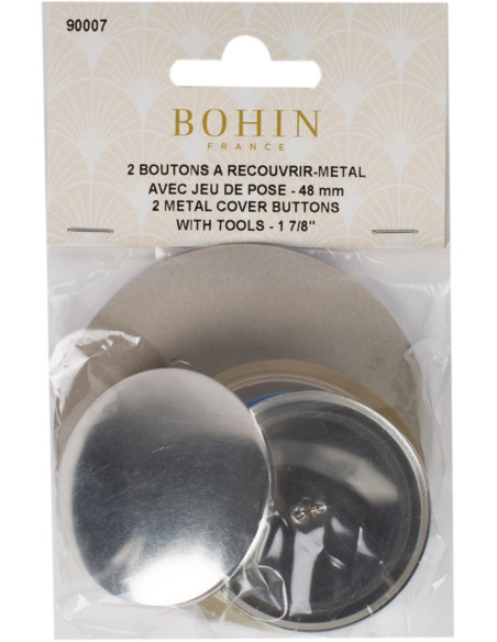 Doos met 2 knopen om te bekleden met Bohin plaatsingsgereedschap - 48 mm