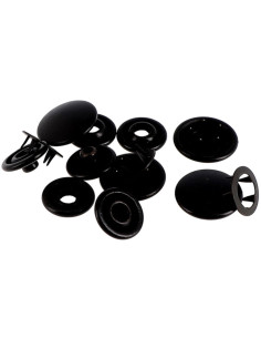 Doos met 8 naadloze jersey drukknopen 12 mm Bohin - Brons 2