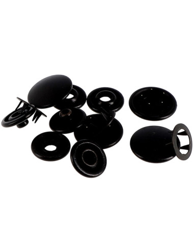 Doos met 8 naadloze jersey drukknopen 12 mm Bohin - Brons