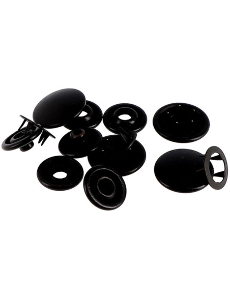Doos met 8 naadloze jersey drukknopen 12 mm Bohin - Brons