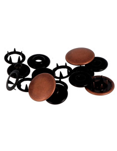 Doos met 8 naadloze jersey drukknopen 12 mm Bohin - Koper 2