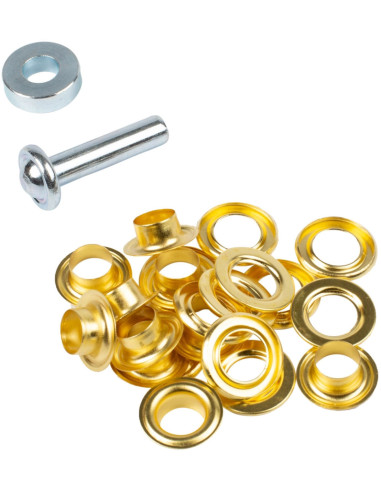 Doos 10 nestelringen 11 mm met ringen en plaatsingsset Bohin - Goudkleurig