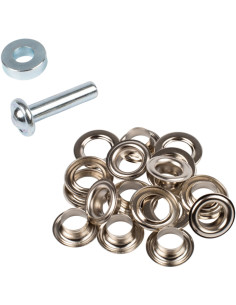 Doos 10 nestelringen 11 mm met ringen en plaatsingsset Bohin - Zilver 2