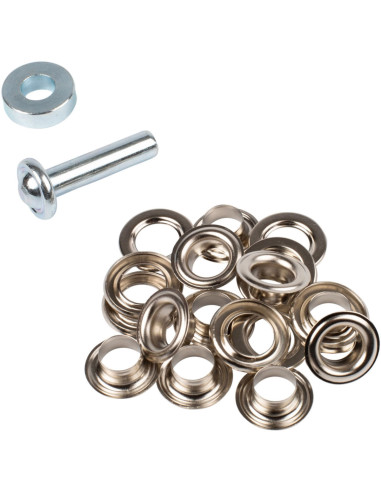 Doos 10 nestelringen 11 mm met ringen en plaatsingsset Bohin - Zilver