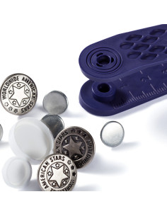 Doos met 8 jeansknopen 17mm 2