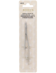 Borduurschaar pincet rechte bladen 13 cm Bohin 2