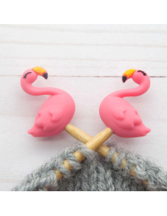 Steekstoppen voor breinaalden - Kleine flamingo