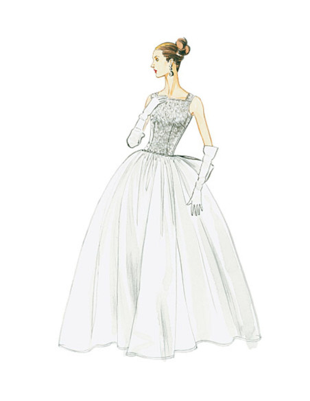 Jurkpatroon jaar 1956 - Vogue 8729