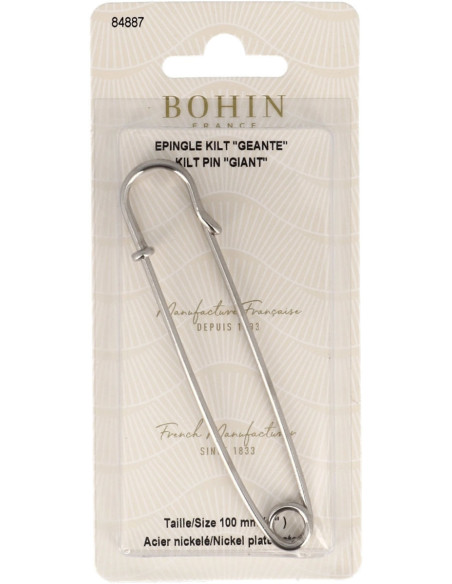 Reuzekiltspeld 100 mm - Zilver Bohin