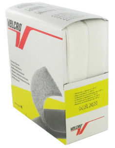 VELCRO® Merk zelfklevend wit 20 mm breed doos van 5 meter