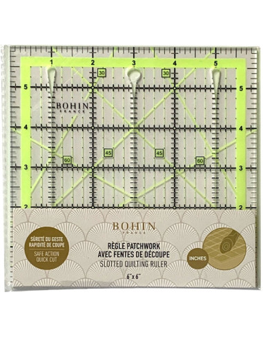 Patchworkliniaal met snijgleuven Bohin 6 x 6 inch