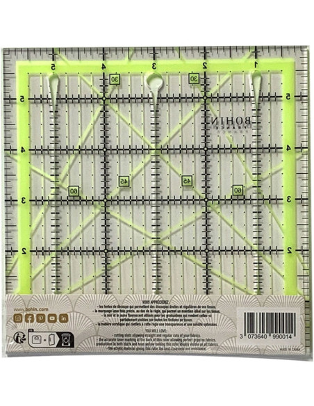 Patchworkliniaal met snijgleuven Bohin 6 x 6 inch