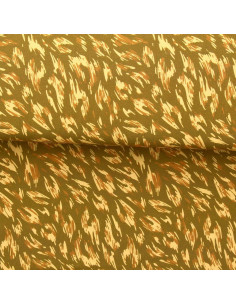 Fantasie viscose stof - Monique groen en geel