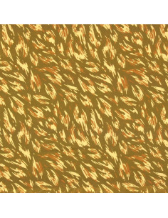 Fantasie viscose stof - Monique groen en geel 2