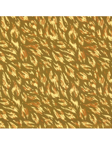 Fantasie viscose stof - Monique groen en geel