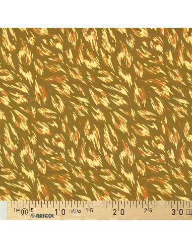 Fantasie viscose stof - Monique groen en geel