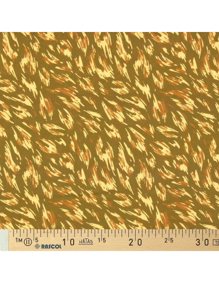 Fantasie viscose stof - Monique groen en geel
