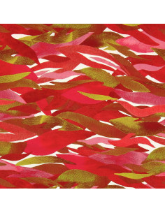 Fantasie viscose stof - Kiyo rood en roze 2