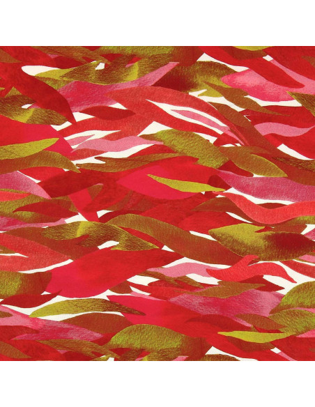 Fantasie viscose stof - Kiyo rood en roze