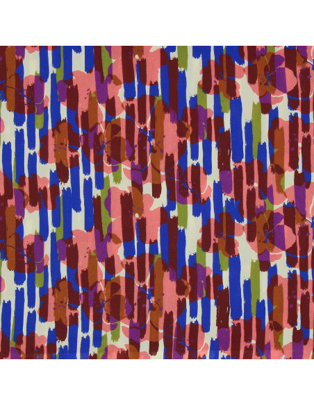 Fantasie viscose stof - Noham blauw en roze