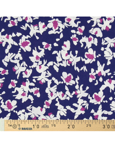 Fantasie viscose stof - Nawi blauw en paars