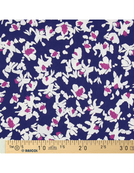 Fantasie viscose stof - Nawi blauw en paars