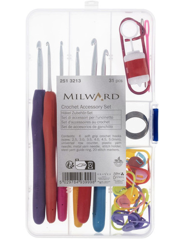 Set van 6 haken en accessoires