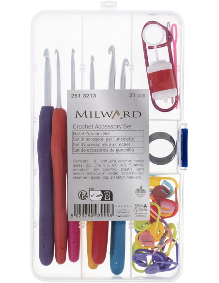 Set van 6 haken en accessoires
