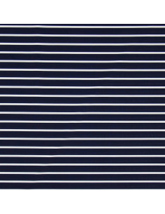 Lycra badpakstof - Blauw-wit gestreept patroon 2