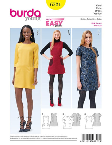 Jurkpatroon - Burda 6721