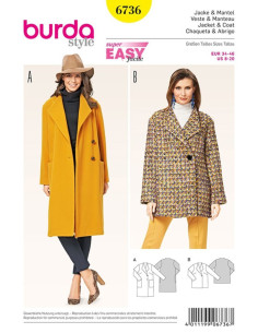 Jas- en mantelpatroon - Burda 6736