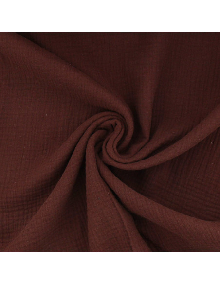 Dubbel gaas katoenen stof - Cacao