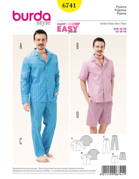 Pyjamapatroon - Burda 6741